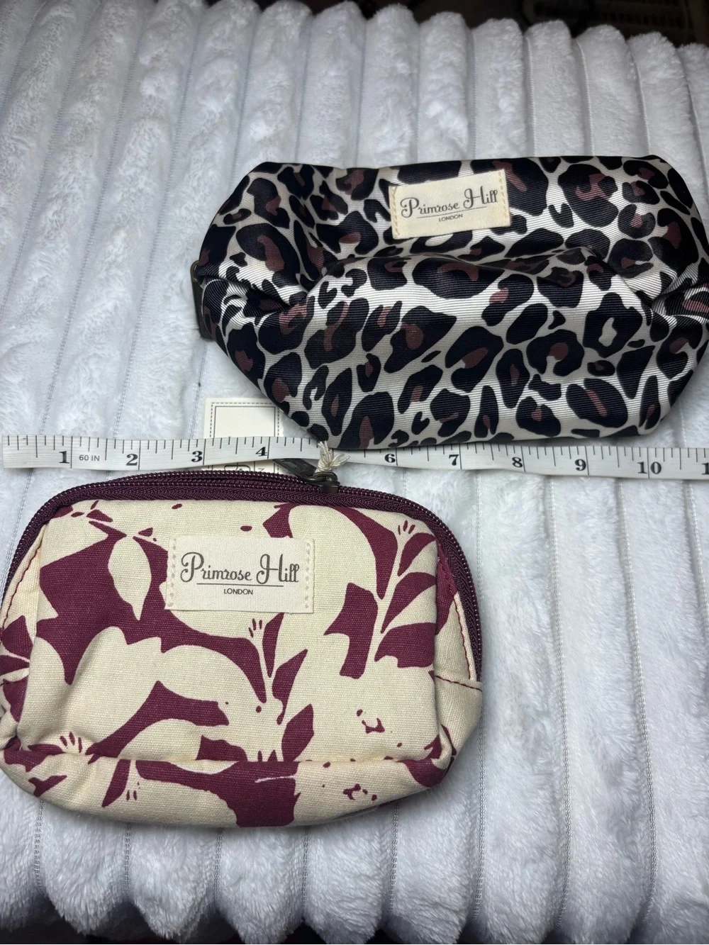 Primrose Hill London Floral Zip Clutch and Animal Print Pouch / Cosmetic Bag